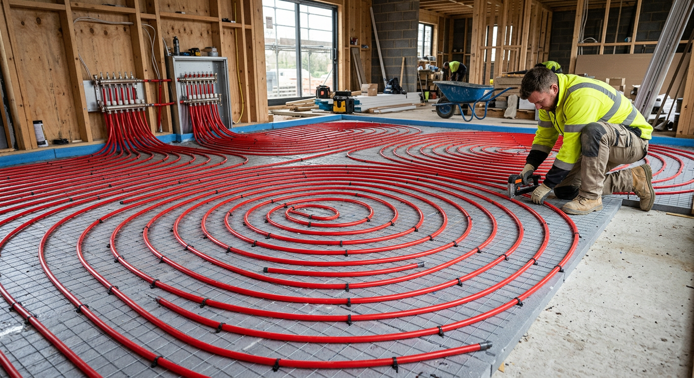 Installation de plancher chauffant hydraulique à Torcy 77