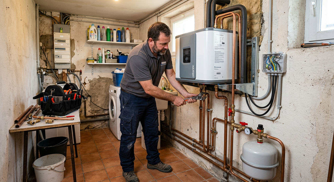 Pose de chauffe-eau thermodynamique par un plombier à Torcy 77